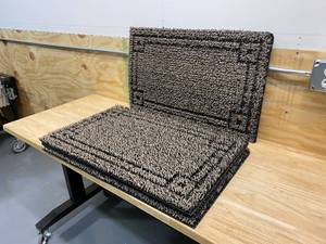 lot 90 image: CLEAN MACHINE Lot of 4-  Metro Black Forest 18 in. x 30 in. Door Mats