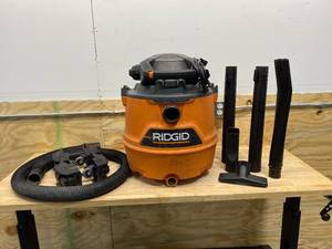 lot 65 image: RIDGID 16 Gal. 6.5-Peak HP NXT WetDry Shop Vacuum with Detachable Blower, Filter, Hose and Accessories