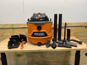 lot 66 image: RIDGID 14 Gal. 6.0-Peak HP NXT WetDry Shop Vacuum with Fine Dust Filter, Hose, Accessories and Premium Car Cleaning Kit