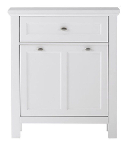 lot 89 image: HOME DECORATORS COLLECTION Austell 28.5 in. W Tilt-Out Hamper in White