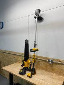 lot 3 image: DEWALT 20v Cordless Trimmer and Blower.  Battery and Charger Included.