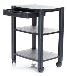 lot 99 image: MINDREADER Classify 3- Shelf Mobile Printer Cart in Black