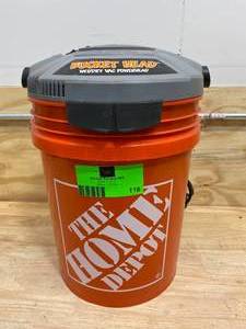 lot 118 image: BUCKET HEAD 5 Gal. 1.75-Peak HP WetDry Shop Vacuum Powerhead, Hose and 5 gal. Bucket