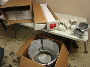 FILM-GRAD CONSTRUCTION PLASTIC SHEETING, 20 FLEXIBLE DUCTING, 20 x 20 x 1 FURNACE FILTERS, MORE