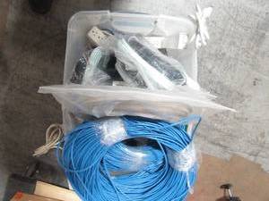 lot 85 image: Various CAT5E Cables, power strips