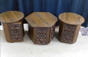 3 VINTAGE END TABLES