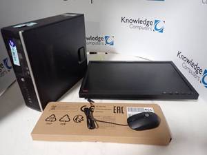lot 13 image: Home Computer Set-up, Includes PC, LCD with stand, Keyboard, Mouse (power cables and LCD stand not pictured but included)