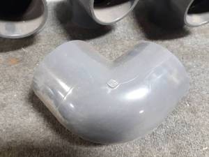 lot 414 image: (4) Spears 4 Schedule 80 PVC 90° Elbows