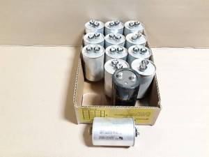 lot 57 image: (12) Aerovox 120uf Capacitors  (1) 3100uf Capacitor