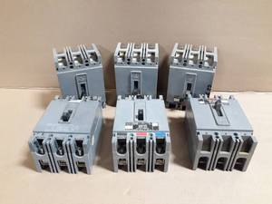 lot 21 image: (6) Westinghouse 3-Pole 60A 600V Circuit Breakers