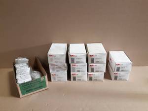 lot 114 image: (11) Cases of 10 4-Conductor Wall Plates  (20) White Phone Jack Plates
