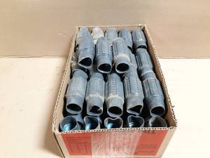 lot 144 image: (53) Thomas & Betts 34 PVC Copated Conduit Couplers