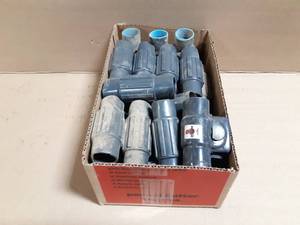 lot 145 image: (29) Assorted PVC Coated Conduit 1 Couplers