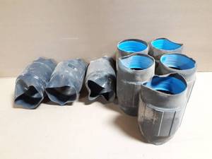 lot 152 image: (8) 4 PVC Coated Conduit Couplers