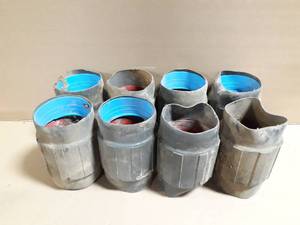 lot 153 image: (8) 4 PVC Coated Conduit Couplers
