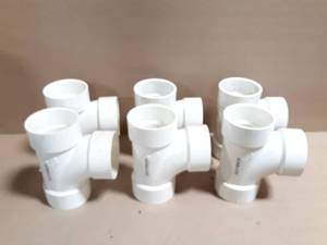lot 244 image: (6) Spears 3 Schedule 40 DWV PVC Sanitary Tees