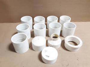 lot 245 image: (13) 3 Schedule 40 PVC Couplers, Reducers and Caps