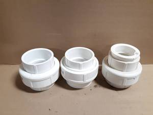 lot 254 image: (3) Spears 4 Schedule 80 PVC Unions