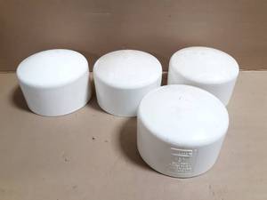 lot 256 image: (4) Spears 6 Schedule 40 PVC Pipe Caps