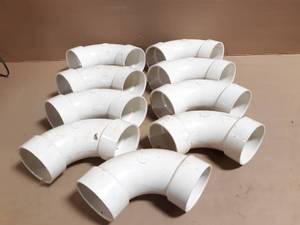 lot 262 image: (9) Spears 3 DWV Schedule 40 PVC 90° Elbows