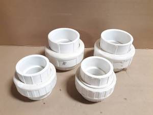 lot 266 image: (4) Spears 4 & 3 Schedule 80 PVC Unions