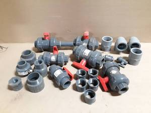 lot 284 image: Assorted PVC Schedule 80 Valves and More