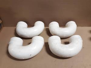 lot 293 image: (4) Charlotte 4 Schedule 40 DWV PVC Return Bend Fittings