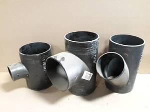 lot 314 image: (3)  Charlotte 8 Cast Iron NO-HUB Pipe Fittings