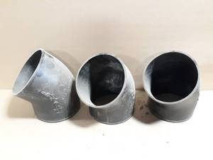 lot 315 image: (3)  Charlotte 8 Cast Iron 18 Bend NO-HUB Pipe Fittings