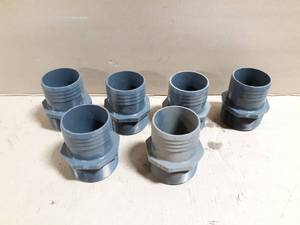 lot 328 image: (6) Spears PVC 3 Hose Barb w Male 3 Threads