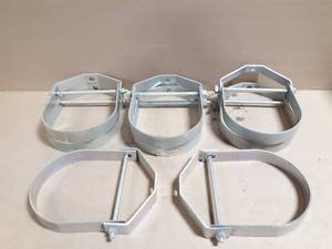 lot 334 image: (8) 8 Steel Clevis Pipe Hanger Brackets