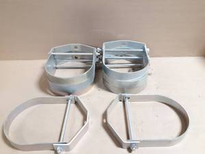 lot 335 image: (8) 8 Steel Clevis Pipe Hanger Brackets