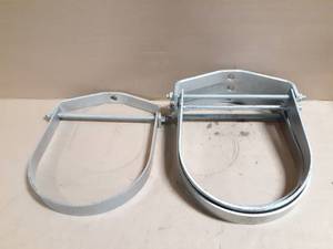lot 336 image: (4) 12 Steel Clevis Pipe Hanger Brackets