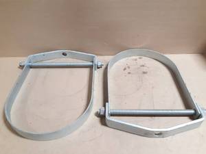 lot 341 image: (2) 14 Steel Clevis Pipe Hanger Brackets