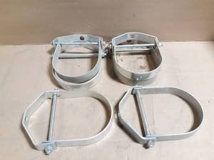 lot 342 image: (6) 6 Steel Clevis Pipe Hanger Brackets