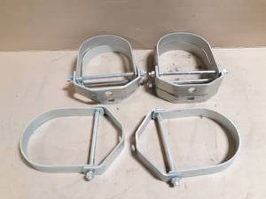 lot 343 image: (6) 6 Steel Clevis Pipe Hanger Brackets