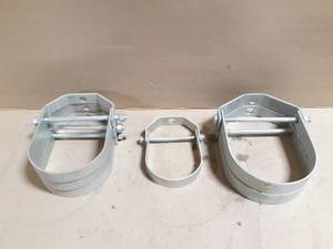 lot 344 image: (6) 4, 5 & 6 Steel Clevis Pipe Hanger Brackets