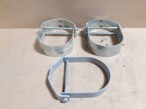 lot 348 image: (5) 6 Steel Clevis Pipe Hanger Brackets