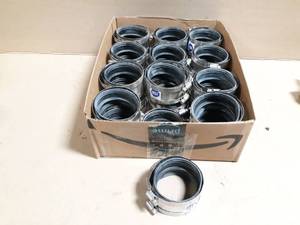 lot 357 image: (24) IDEAL NSF Stainless Steel 3 NO-HUB Pipe Clamps