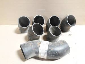 lot 361 image: (8) 4 Charlotte Cast Iron NO-HUB 45° Pipe Fittings
