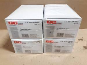 lot 365 image: (4) Cases of 10 White 4-Conductor Wall Plates