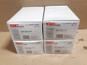 lot 366 image: (4) Cases of 10 White 4-Conductor Wall Plates
