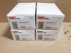 lot 368 image: (4) Cases of 10 White 4-Conductor Wall Plates