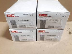 lot 370 image: (4) Cases of 10 White 4-Conductor Wall Plates