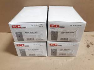 lot 371 image: (4) Cases of 10 White 4-Conductor Wall Plates