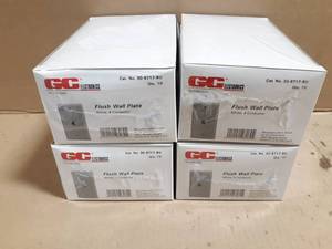 lot 372 image: (4) Cases of 10 White 4-Conductor Wall Plates