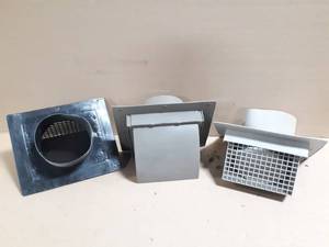 lot 390 image: (3) Primex 6 Wall Extend Plastic Vent w Damper