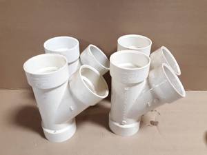 lot 237 image: (4) Charlotte 3 Schedule 40 DWV PVC Wye Pipes