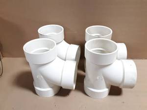lot 241 image: (4) Spears 4 Schedule 40 DWV PVC Sanitary Tees