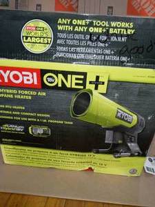 Ryobi 18-Volt ONE 15K BTU Hybrid Forced Air Propane Heater (Tool Only) - open box not used